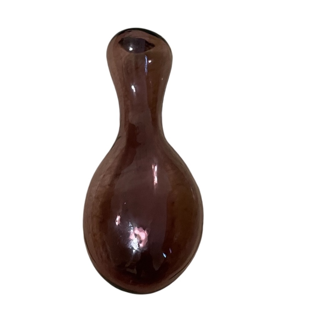 Vintage Amethyst Glass Egg Shape Sock Darner, Smoky Purple